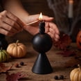 thumbnail image 5 of Vintage Black Iron Candle Holders, Gothic Taper Candlestick Stands with Matte Finish, Heavy Metal Table Centerpiece for Halloween Dinner Party Mantel and Home Decor, 5 of 7