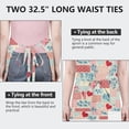 thumbnail image 6 of Pioneer Flower Floral Print Pattern Apron for Women and Men, Cotton Linen Waterproof with Pockets, Adjustable, 33x27 Inch for Kitchen, Gardening, BBQ, Salon, 6 of 6