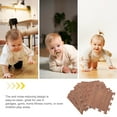 thumbnail image 5 of 10-Piece EVA Puzzle Floor Mat Set, Anti-Footprint Wood Grain Exercise Flooring Home Gym, Living Room, Play Area Brown, 5 of 7