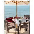 thumbnail image 2 of Outdoor Tablecloth with Umbrella Hole and Zipper, Red Plaid Christmas Square Table Cloth 60x60 Inch Waterproof Tablecloth, Snowman Xmas Tree Winter Snowflake Picnic Table Cover for Patio Camping, 2 of 7