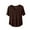 Khaki, variant on JSheng Short Sleeved Top for Women Breathable Fashionable Casual Loose Solid Color Round Neck T-shirt Top Pink XL
