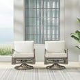 thumbnail image 6 of GRIFFITH 2 PIECE METAL OUTDOOR CONVERSATION SEATING SET - LOVESEAT & CHAIR IN WHITE FINISH, 6 of 6