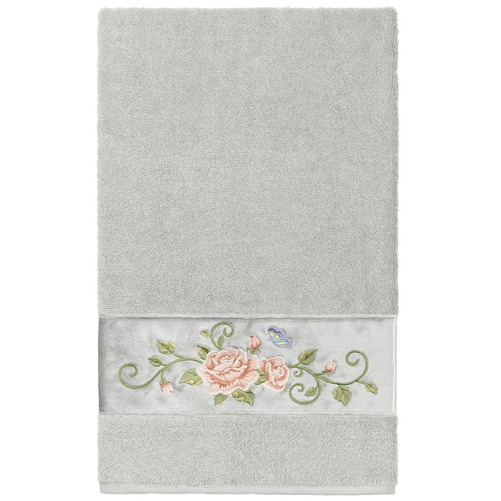 Linum Home Textiles 100 Turkish Cotton Rebecca Embellished Bath Towel