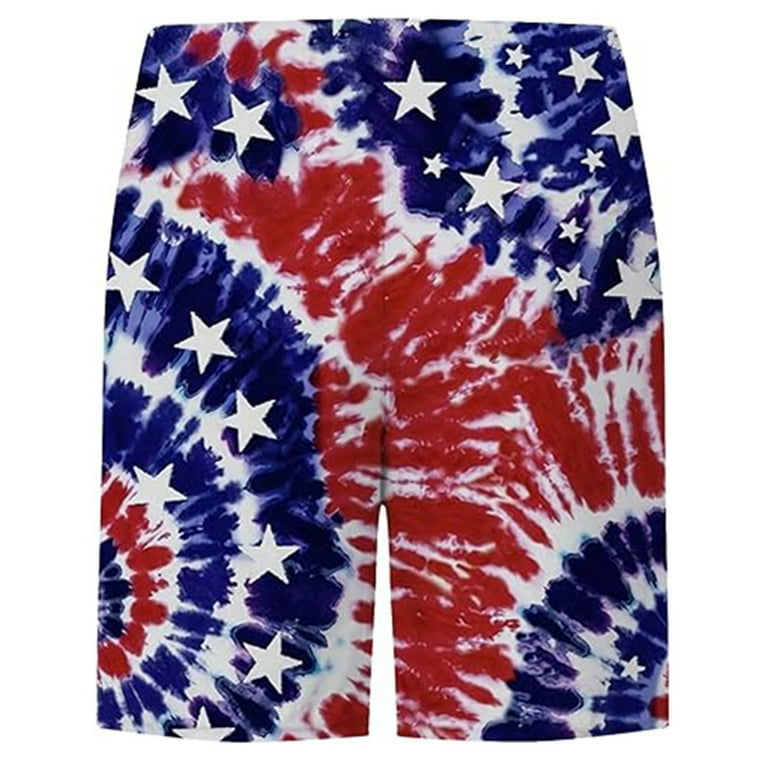 Zhuashum Golf Shorts Men Colorful Striped Prints Leisure Shorts Sports Beach Pant Blue Activewear Relax Fit Mens Clothes 2Xl