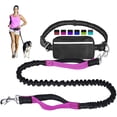 thumbnail image 1 of Huggeg Laisse pour Chien Mains Libres pour Course Marche Entraînement Randonnée, Poignée Double Réfléchissante, Pochette Distributrice de Sacs de Caca, Ceinture Ajustable, Absorbant les Chocs, Idéal pour Moyen à Grand AZ824-1144, 1 of 7