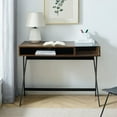 thumbnail image 4 of Walker Edison Engineered Wood Computer Desk with Divided Cubby in Dark Walnut, 4 of 4