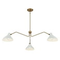 thumbnail image 4 of Trade Winds Delphine 3-Light Pendant in White with Natural Brass, 4 of 5