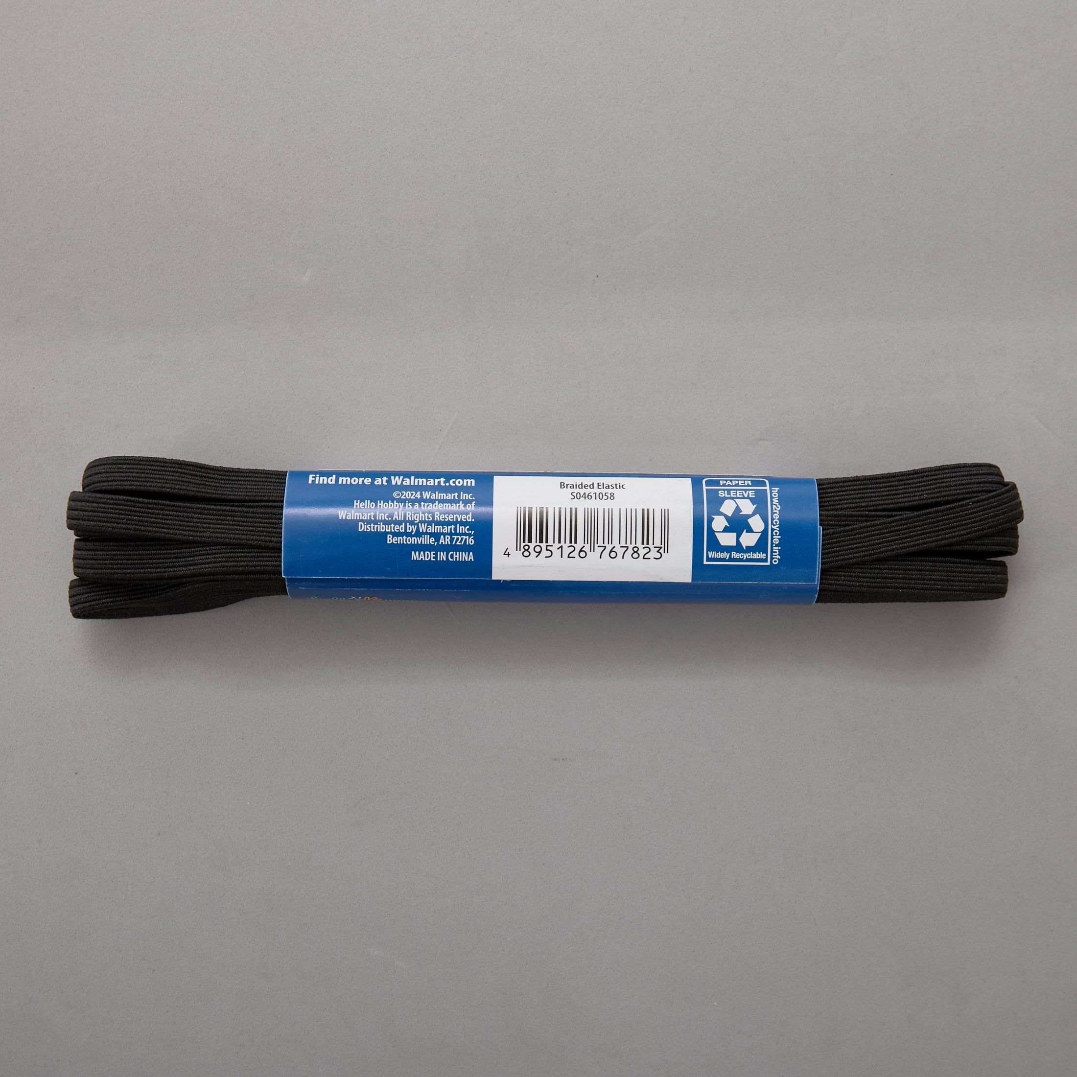 Hello Hobby 1/4 Inch Sewing & Craft Elastic Black 8 Yard