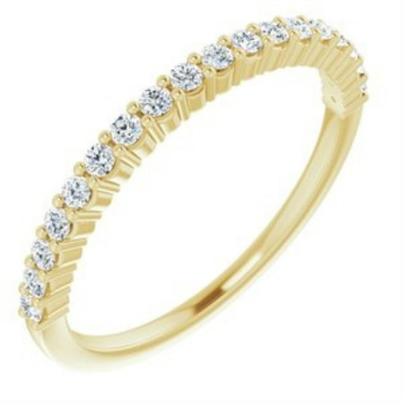 Auriga Fine Jewelry 14K Yellow Gold Lab-Grown Diamond Anniversary Band Ring Size 7 (1/4 ct, Color- G-I, Clarity- SI2-SI3)
