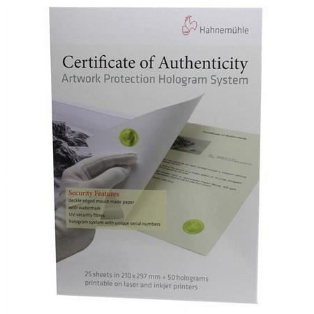 UPC: 4011367403973 | Hahnemuhle Certificate of Authenticity & Hologram System  25 Certificates  50 Holograms