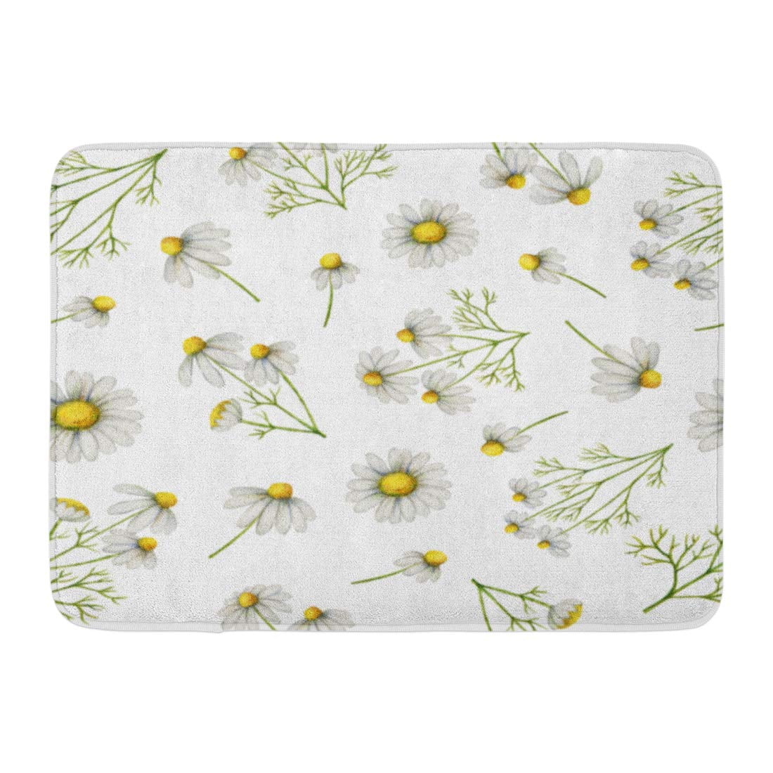 KDAGR Green Chamomile Watercolor Daisy Flowers and Branches Garden ...