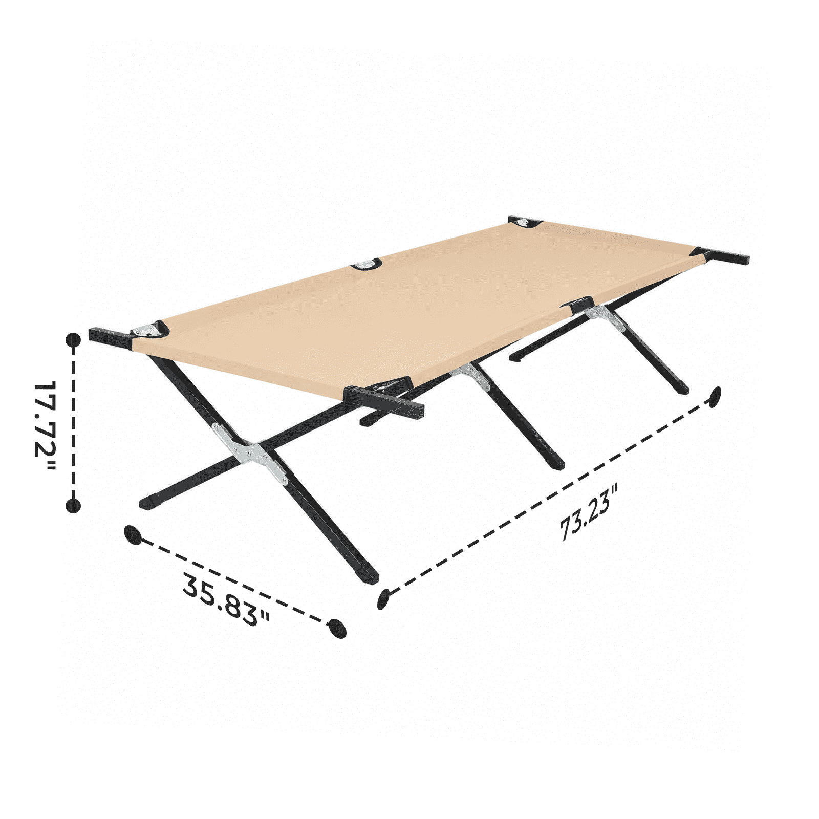 Alvantor Camping Cot, Folding Camping Cots /Mattress for Adults, Portable Sleeping Cot with Carry Bag, Portable Heavy Duty 74"x28" Bed