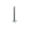 CRL PSB1CS Metallic Silver AWS Steel Stanchion for 180 Degree Round or Rectangular Center or End Posts