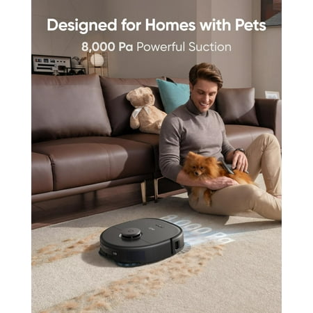 eufy Clean - X10 Pro Omni Wi-Fi Connected Robot Vacuum & Mop with Self Washing and Self Drying Auto Empty Station - Black