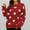 Red, variant on Women's Sweaters Heart Pink Striped Pullover Knitted Sweater Long Sleeved Round Neck