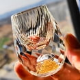 thumbnail image 3 of Vaso de cristal Sunnimix de lámina dorada 15 ml de agua Utensilios de licor, 3 of 8