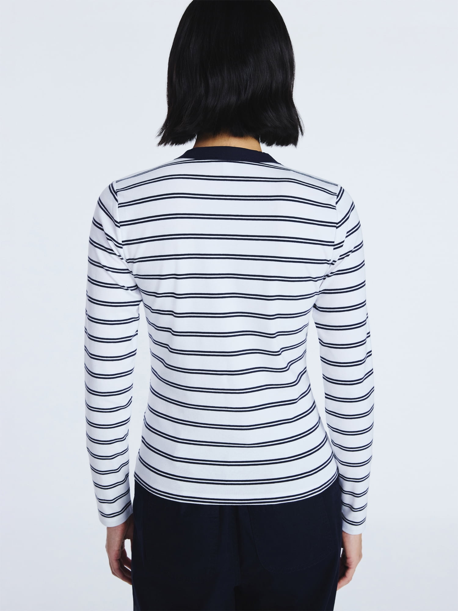 Free Assembly Women's V-Neck Henley with Long Sleeves, Sizes XS-XXL