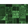 thumbnail image 1 of Ahgly Company Indoor Rectangle Patchwork Emerald Green Transitional Area Rugs, 3' x 5', 1 of 4