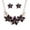 Purple, variant on QIQUWOHUL Gardenia Painting Oil Clavicle Chain Rhinestone Short Necklace Earring Set Flower Drop Oil Set Chain