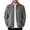 Gray #21, variant on Faux Suede Zip Bomber Jacket Men Turn‑Down Collar Side Pockets Classic Casual Coat for Fall Winter Business Casual Daily Wear