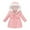 O-Pink2412, variant on CUZIBR Toddler Boys Girls Winter Coats Hooded Jacket Thicken Windproof Zipper Warm Outwear Versatile Dailywear For Child