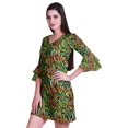 thumbnail image 5 of Moomaya Womens Printed Short Dress bell sleeve Shift dresses for women Casual Summer Clothing, 5 of 7