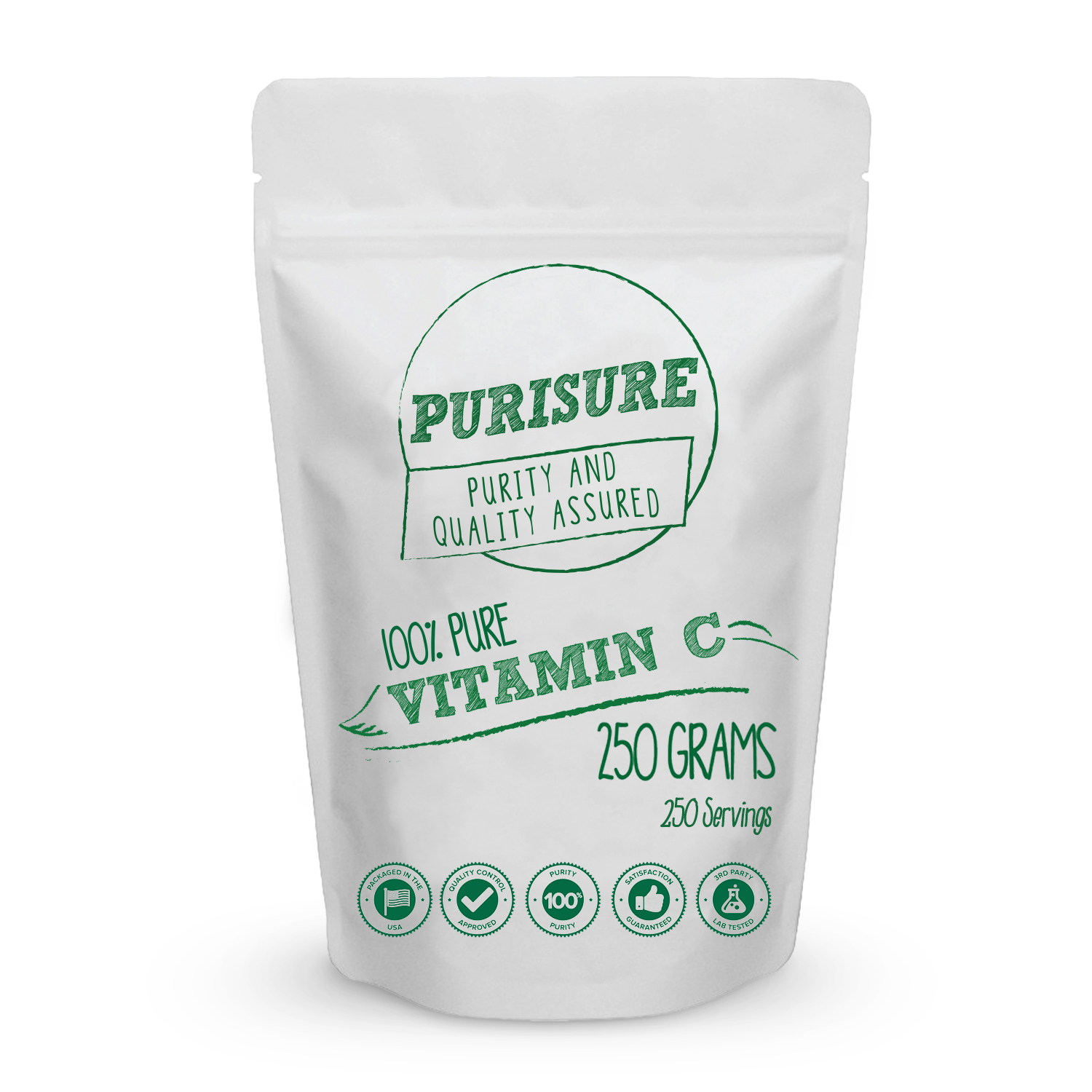 Vitamin C Powder 250g (250 Servings), Pure Ascorbic Acid