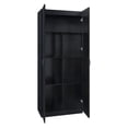 thumbnail image 6 of Hopkins 30 Inch Tall Storage Cabinet in Black with 7 Shelves for Bedroom Closet Organization and Home Storage Solutions, 6 of 9