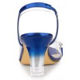 thumbnail image 3 of Women's Clear Slingback Rhinestone Heels Sandals Blue US 7/UK 5/EU 38, 3 of 6
