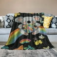 thumbnail image 5 of FCXZI Koalas Rainbows Jigsaw Flannel Blanket Lightweight Multi-Purpose 60*80in, 5 of 7