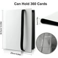 thumbnail image 2 of Redempat Collectible Card Binder Album 360 Card Holder 9 Pockets Trading Card Binder Album Large-capacity Card Binder Notebook for Birthdays Christmas and Parties White, 2 of 9