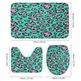 thumbnail image 3 of Leopard Print Pattern 4Pcs Shower Curtain Set Shower Curtain Set with Carpet Bath Mat, 3 of 8