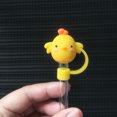 thumbnail image 2 of Gorras De Paja Cubierta de paja de dibujos animados, tapas de paja de silicona reutilizables, decoración para 5-10mm (amarillo pollito) Hugtrwg Libre de BPA, 2 of 7