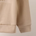 thumbnail image 5 of Girls Fleece Sweatshirt Fall And Winter Solid Color Letter Printing Warm Windproof Two Piece Set 5-6 Years Khaki, 5 of 7