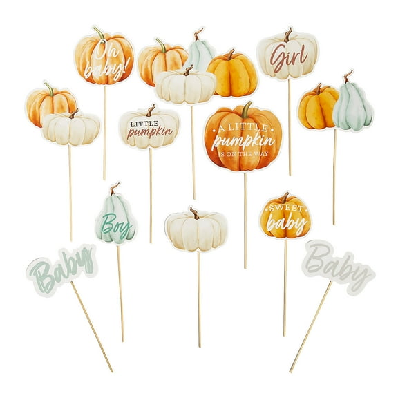 Baby Pumpkin Centerpiece Sticks – 12 Pieces