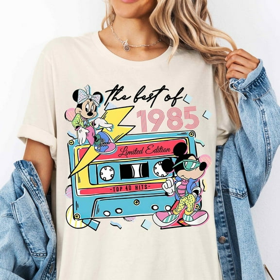 Vintage 1985 Mickey And Friends Shirt, Disney 40Th Birthday 1985 Shirt, Disneyland 40 Years Old Shirt, Disney Retro T-Shirts, Disney Classic