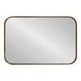 thumbnail image 2 of Kate and Laurel Nordlund Modern Wood Framed Wall Mirror, 23 x 35, Walnut Brown, Chic Decorative Beechwood Mirror with Rounded Corners for Transitional Wall Decor, 2 of 9