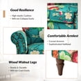 thumbnail image 6 of Wingback Accent Chairs Set of 2 Floral Armchairs Upholstered Living Room, 6 of 9