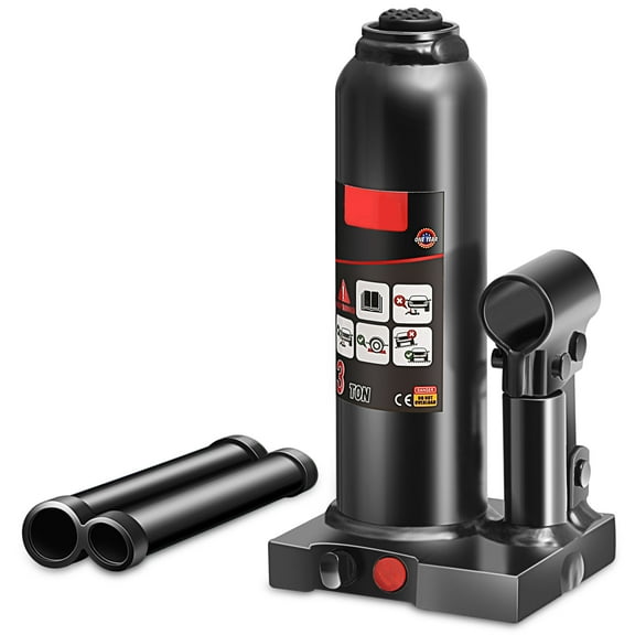 14.5" 3 Tons (6613.8 lbs) Pickup SUV Auto Repair Manual Automotive Hydraulic Welded Bottle Jack Black