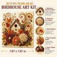 thumbnail image 2 of Autumn Pearl Bead Art Craft Kit with Birdhouse, Flowers, Acorns and Fall Leaves, 2 of 7