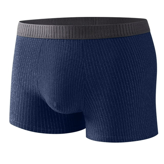 StSilkitty Men's Boxer Brief Solid Color No Ride-Up Underwear Mid Waist Elastic Soft Breathable Elastic Underpants