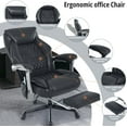 thumbnail image 7 of Massage Office Chair with Heat & Footrest, Ergonomic Reclining Executive Desk Chairs with 6-Point Vibration, PU Leather Computer Chair for Home Office or Gaming, 7 of 7