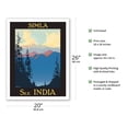 thumbnail image 2 of Simla - See India - Himalayas Mountains At Sunset - Vintage Travel Poster by Hal Bevan-Petman c.1940s - Fine Art Matte Paper Print (Unframed) 20x26in, 2 of 4