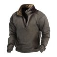 thumbnail image 2 of Xzbqbs Sweatshirts for Men Casual Zip Up Slim Fleece Pullover Hoodie Fashion Lightweight Fall Winter Warm Sweatshirts with Pockets, 2 of 9