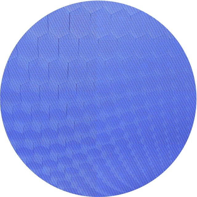 Ahgly Company Tapis Rond Lavable en Machine Intérieur Transitionnel Bleu Ciel, 3 Pieds Rond