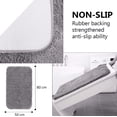 thumbnail image 3 of Alfombra de baño Antideslizante Absorbente, Alfombra de Felpa para Dormitorio, Lavable a máquina, Gris Oscuro, 50 * 80 cm, 3 of 5