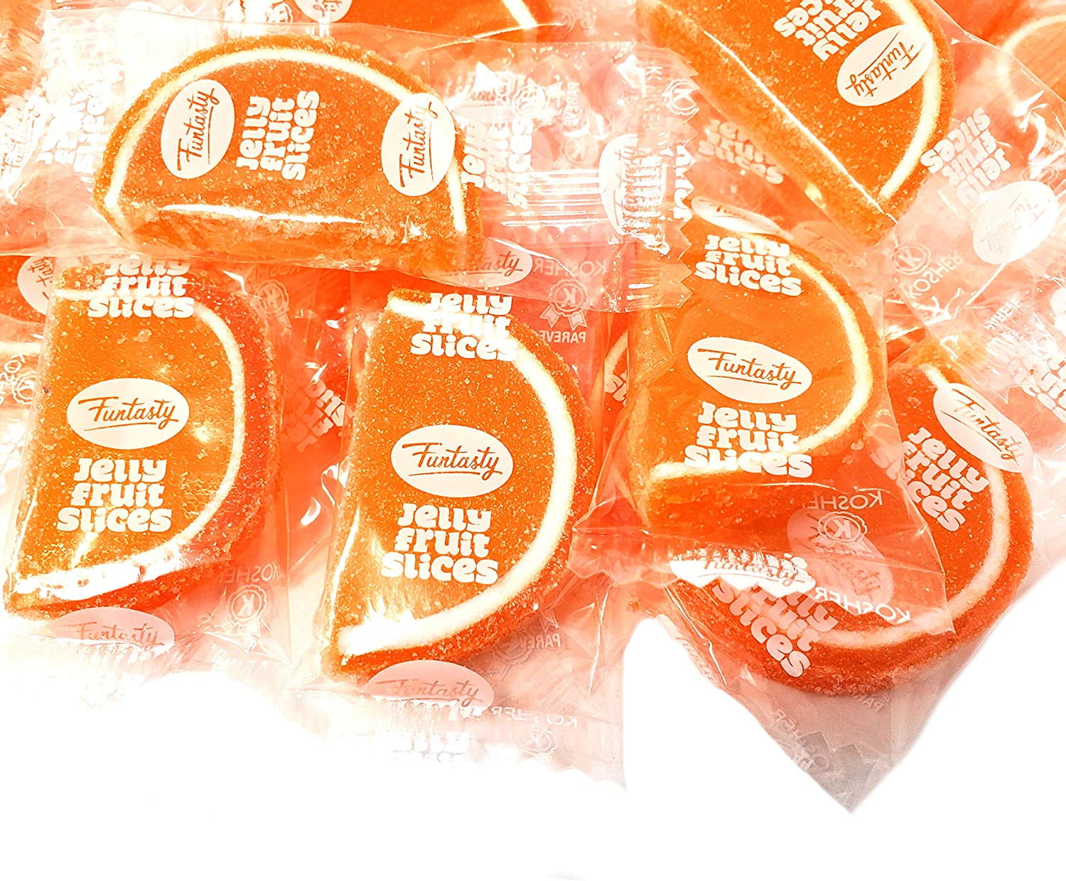 Funtasty Jelly Slices, Orange Flavored Individually Wrapped Bulk Candy