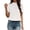 A-White414, variant on WMNTST Women's Tshirts High Neck Puff Short Sleeve Summer T Shirt Top Solid Color Loose Fit Elegant Business Casual Tee Tops