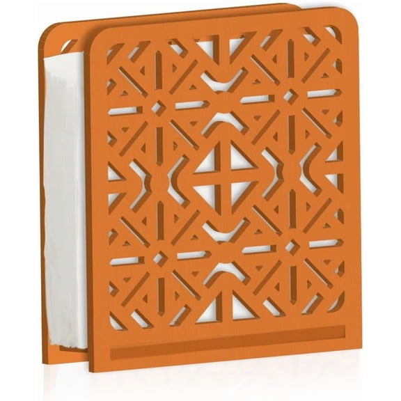 1set Geometric Wooden Napkin Holder for Tables Geometry Serviette Holder 3D Hollow Carving Napkin Dispenser Tissue for Kitchen Dining Table Countertop Outdoor Decoration 13.5x12x6CM Colorful