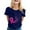 Blue, variant on Cancer Shirt Women Pink Ribbon Shirts Cancer Awareness Tee Cancer Survivor Crewneck T-shirts Short Sleeve Tops (Army Green, L)